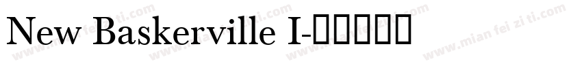 New Baskerville I字体转换